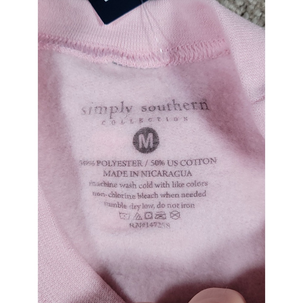 Simply Southern Sweatshirt Crewneck Sz M Pink Patriotic Bows USA 4TH of July NWT - Picture 10 of 14